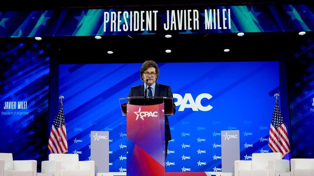 Javier Milei en la CPAC