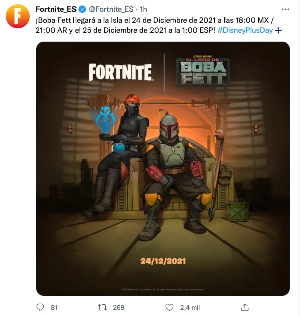 El skin de Boba Fett llega a 'Fortnite'