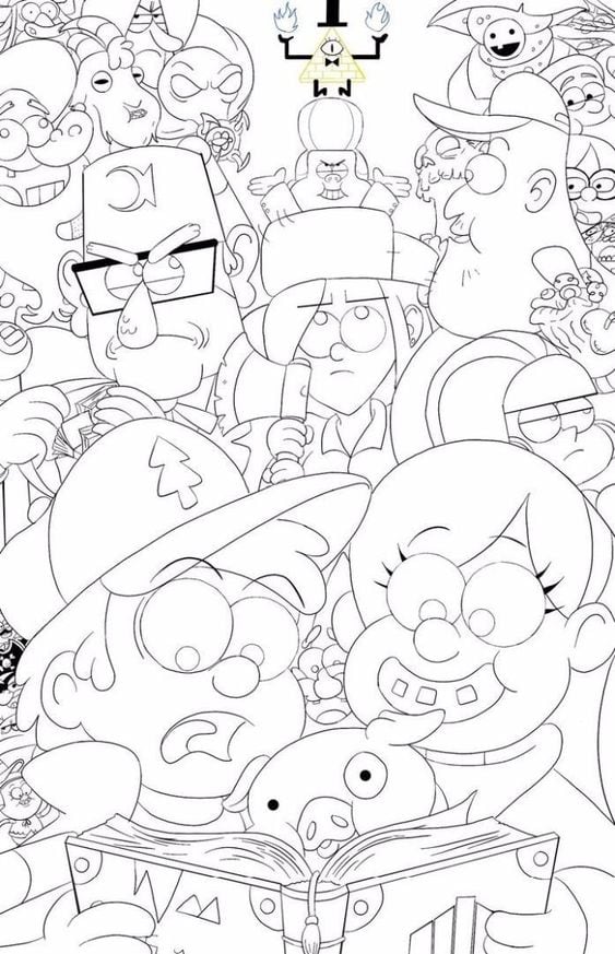 Dibujos de Gravity Falls para colorear