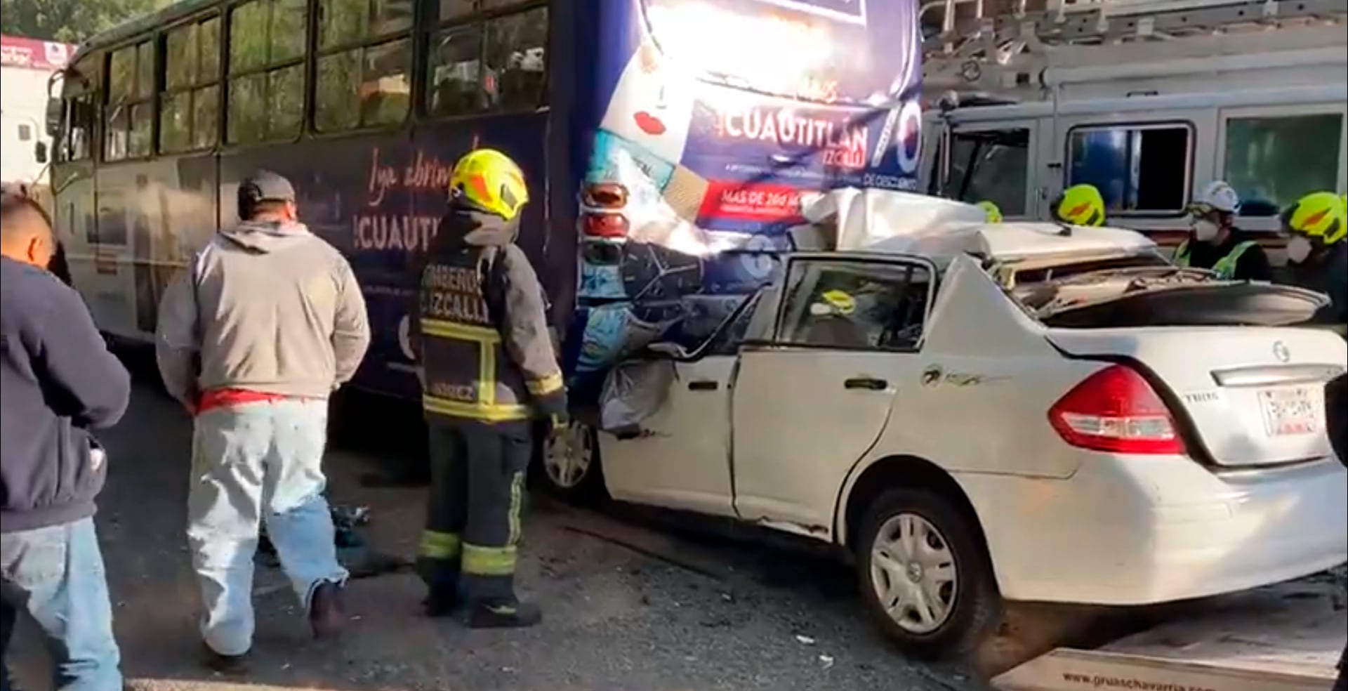 Captura de video de choque de Cuautitlán Izcalli que dejó 3 muertos