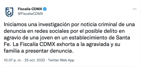 Fiscalía de la CDMX anuncia investigación de la joven drogada en un baño de Hookah Bar