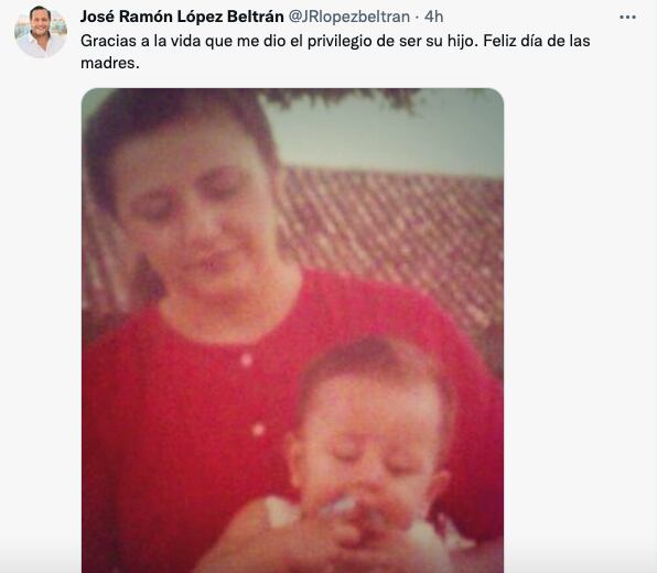 José Ramón, hijo de AMLO, rinde homenaje a Rocío Beltrán Medina