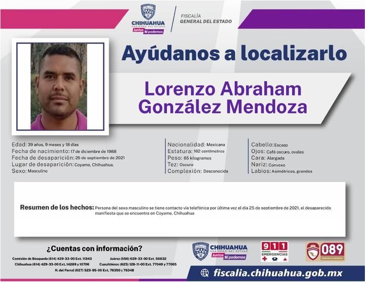 Ficha de búsqueda de Lorenzo