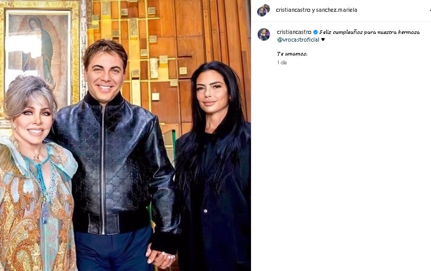 Cristian Castro manda mensaje a Verónica Castro por su cumpleaños.