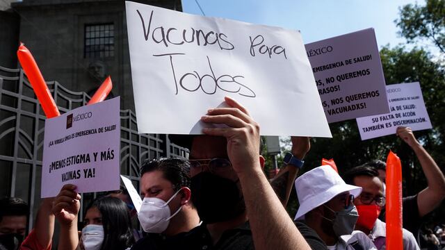 Protesta por viruela del mono