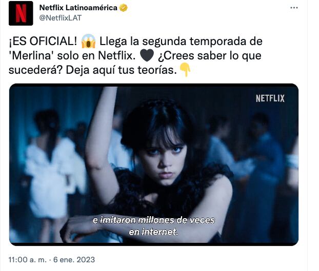 Netflix confirma la segunda temporada de Merlina