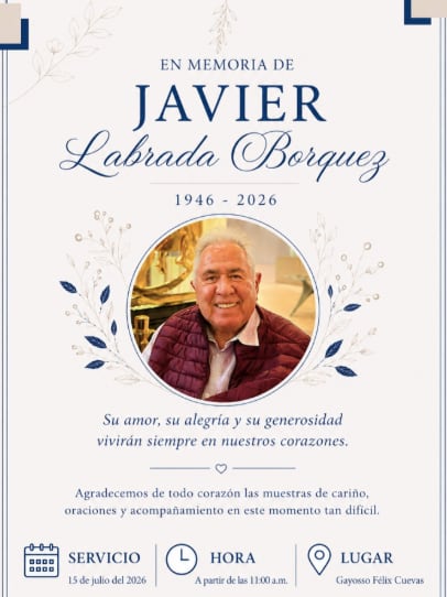 Muere Javier Labrada Borquez