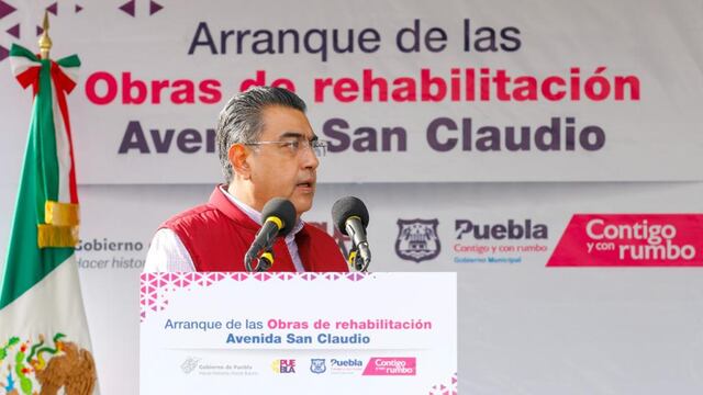 Sergio Céspedes en el arranque de la rehabilitación de la avenida San Claudio.