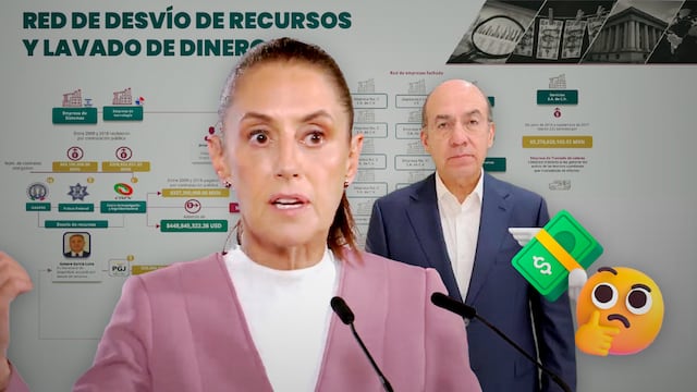 ¿Felipe Calderón aparece en red de lavado de García Luna? Sheinbaum aclara