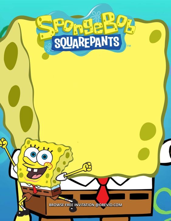 Tarjetas de Bob Esponja para graduación