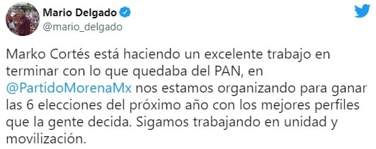 Mario Delgado se burla de Marko Cortés