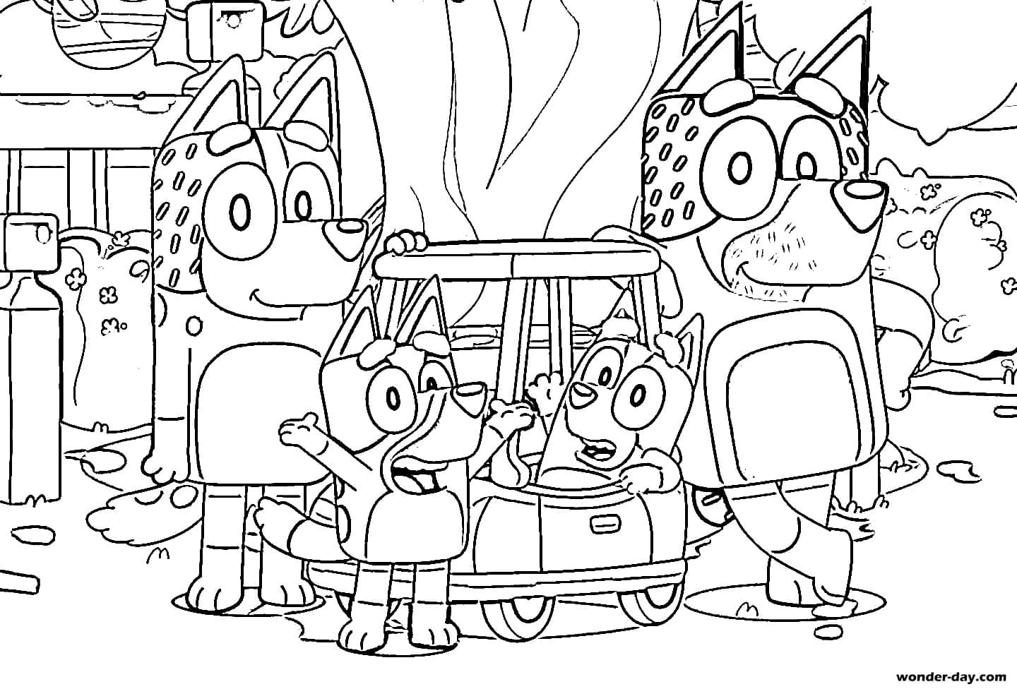 Dibujos de Bluey de vacaciones