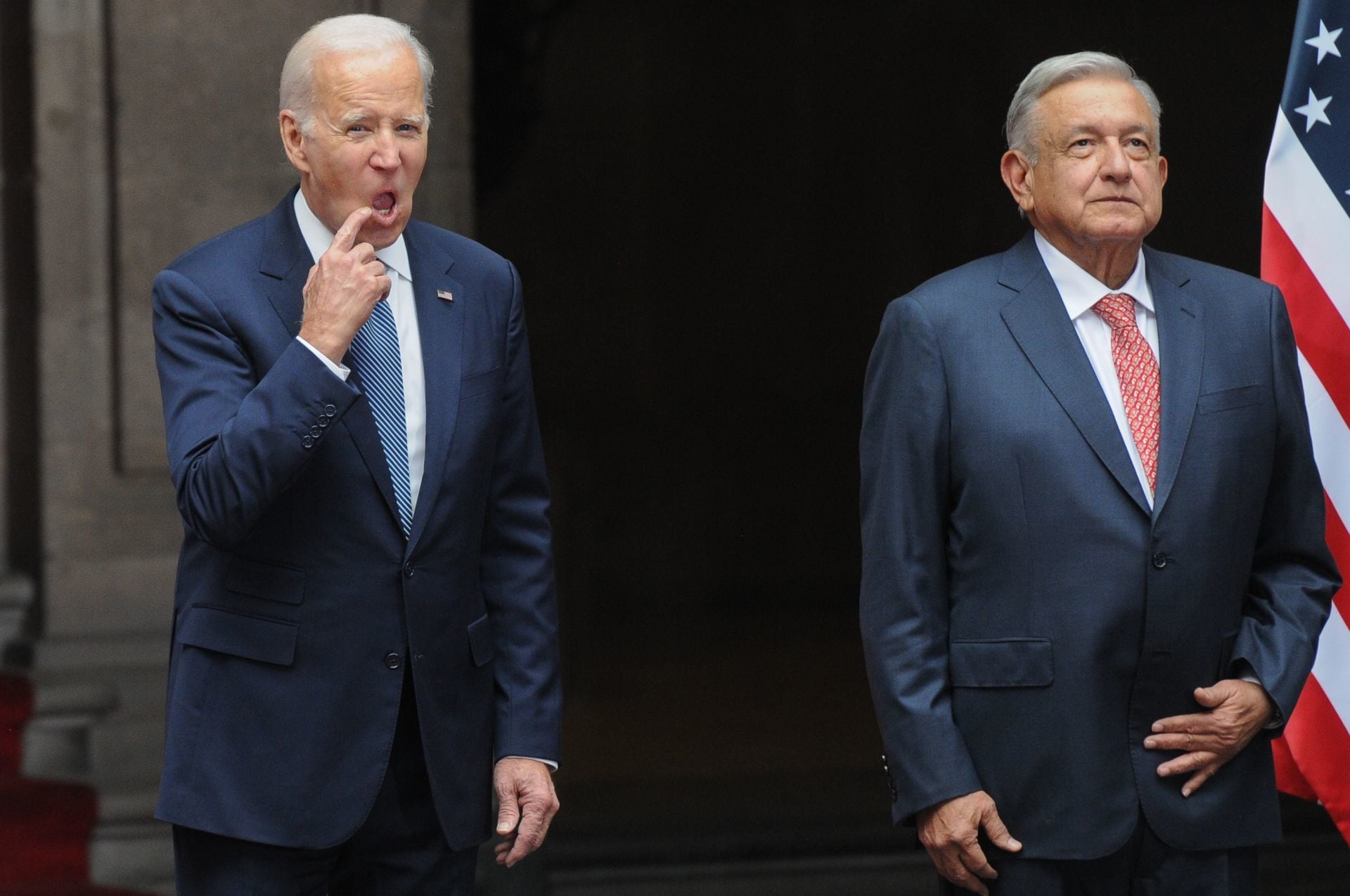 AMLO y Joe Biden en Palacio Nacional