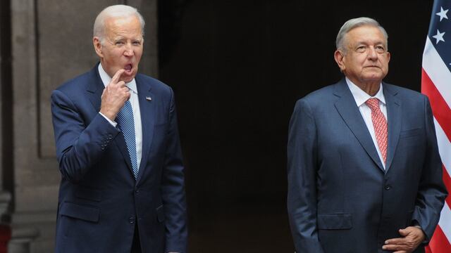 AMLO y Joe Biden en Palacio Nacional