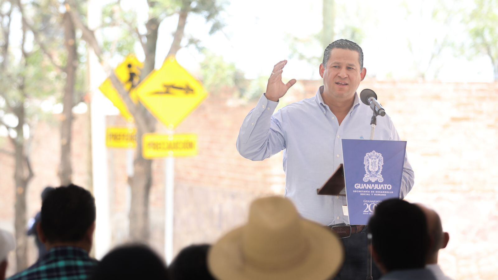 Diego Sinhue Rodríguez supervisó obras en Guanajuato