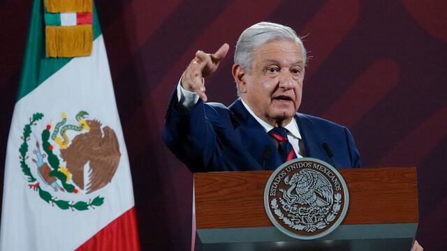Andrés Manuel López Obrador durante la conferencia matutina desde Palacio Nacional