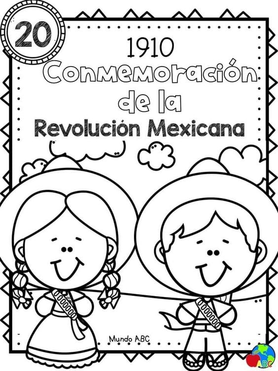 Dibujos de personajes de la Revolución Mexicana para colorear por el 20 de noviembre