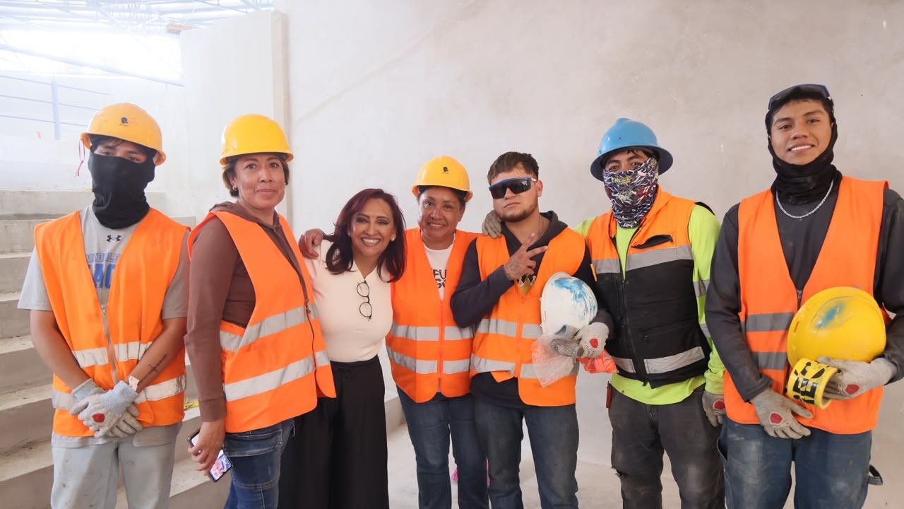 Lorena Cuéllar supervisa avances del Recinto Ferial de Tlaxcala