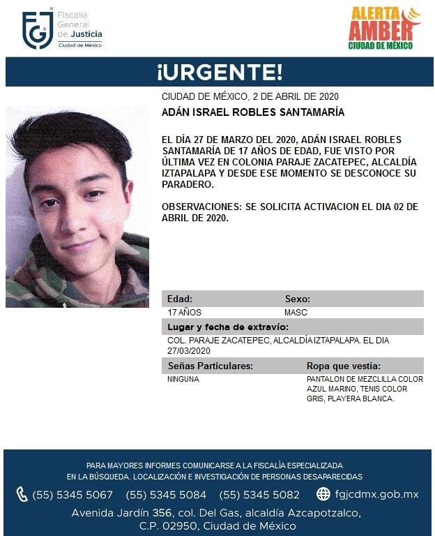 Ficha de búsqueda de Adán.