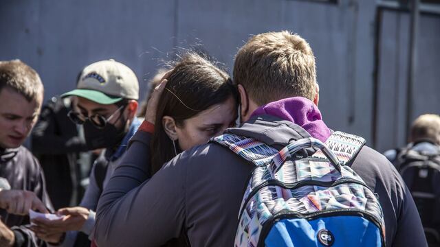 Ucranianos en frontera de Tijuana