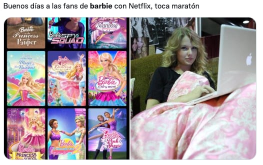 Memes de las películas de Barbie en Netflix