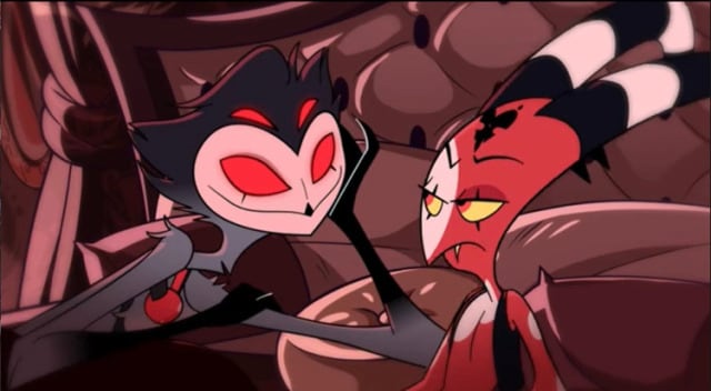 Stolas y Blitzø de Helluva Boss