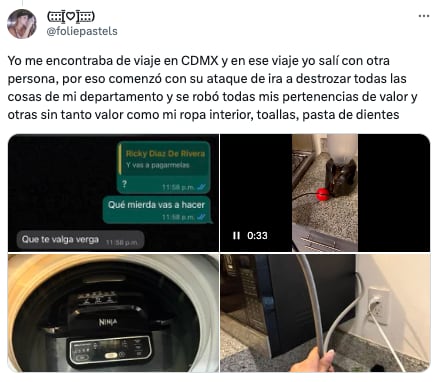 Novia infiel exhibe a su novio ratero