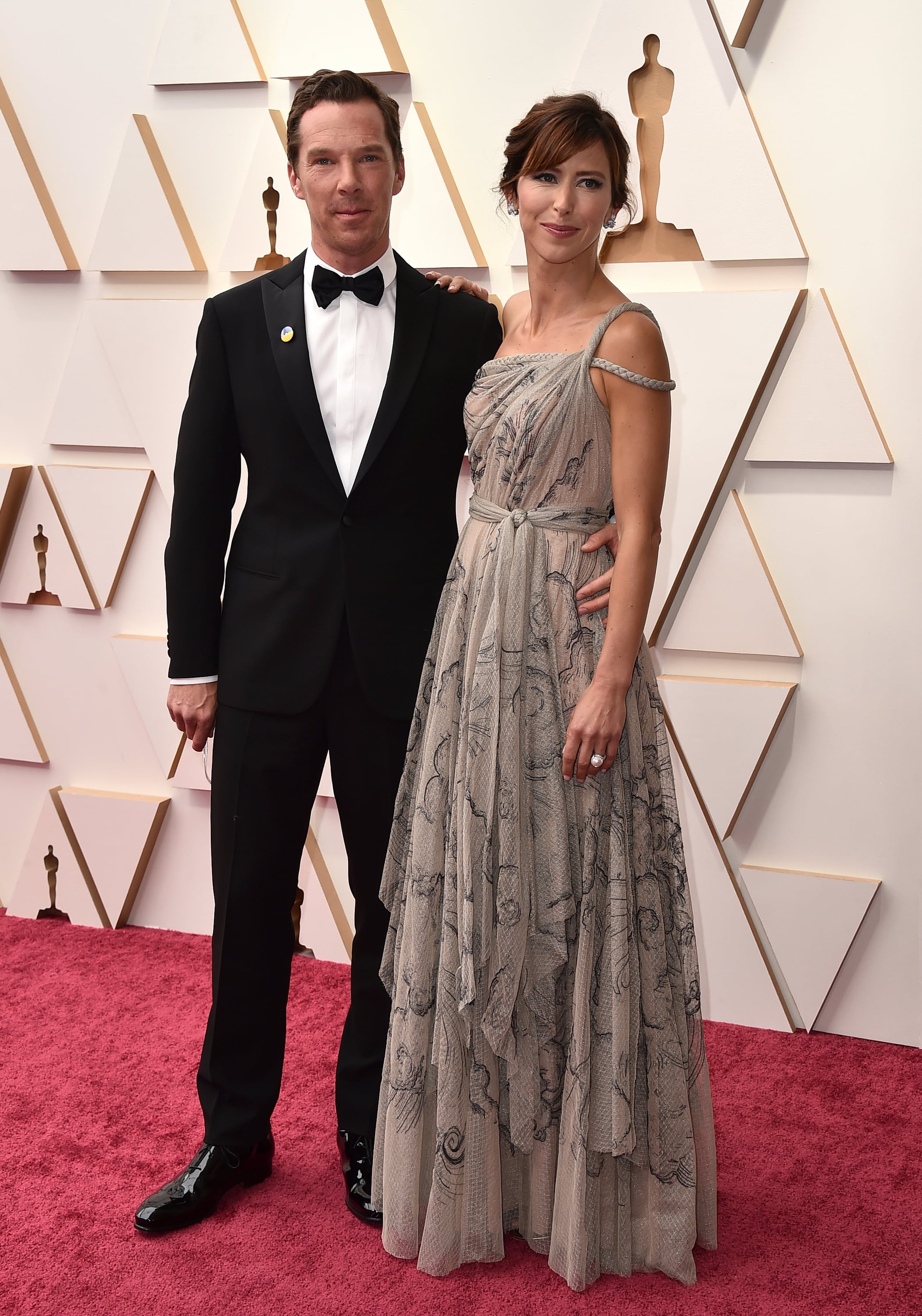 Benedict Cumberbatch y su esposa Sophie Hunter en la Alfombra Roja de los Oscar 2022