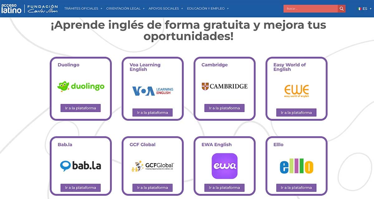 Plataformas gratuitas para aprender inglés