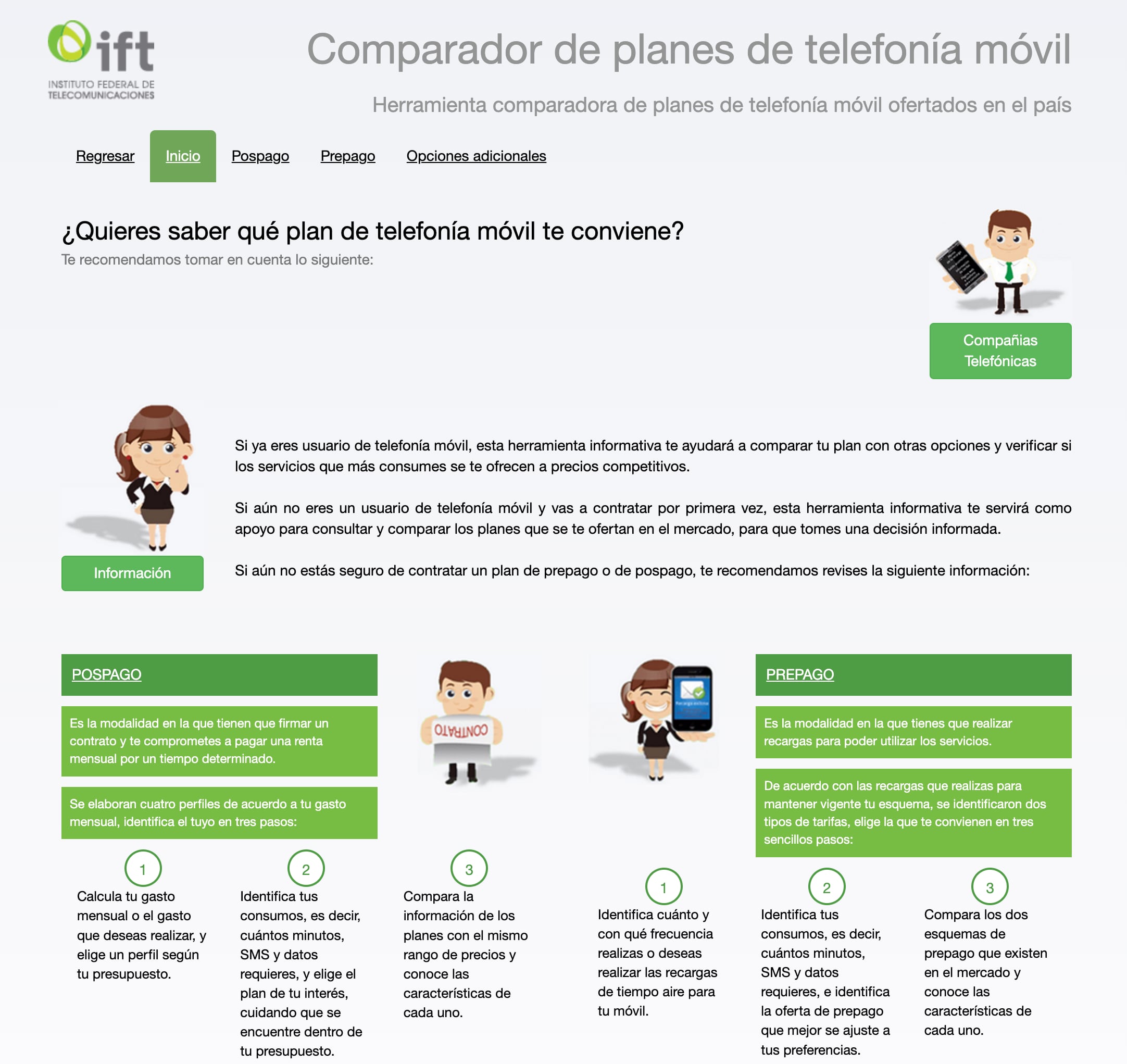 Comparador IFT: Planes de datos para celulares