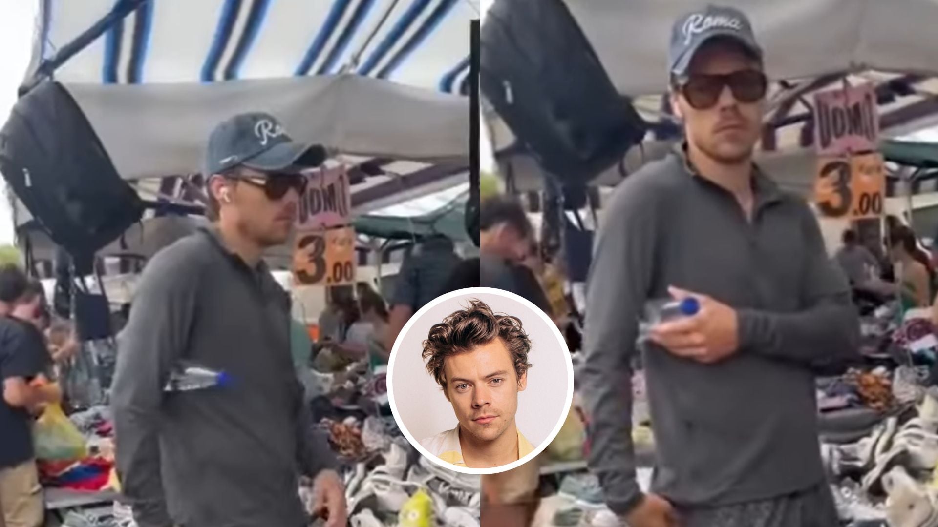VIDEO: Harry Styles en el tianguis comprando en la paca hace pensar quién pidió tan extraña señal al universo