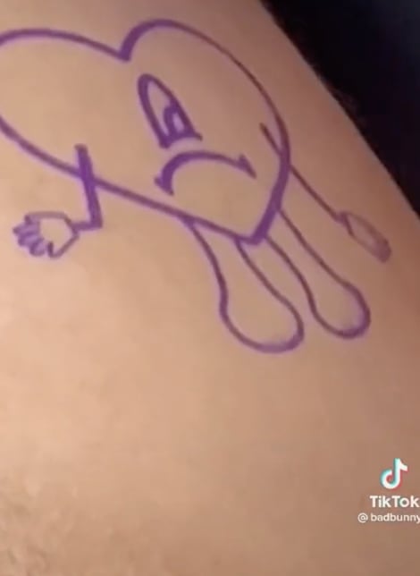 Bad Bunny tatuaje de “Un verano sin ti”