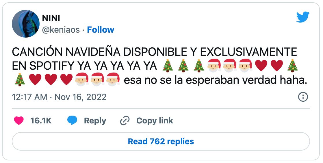 Kenia Os anuncia canción navideña