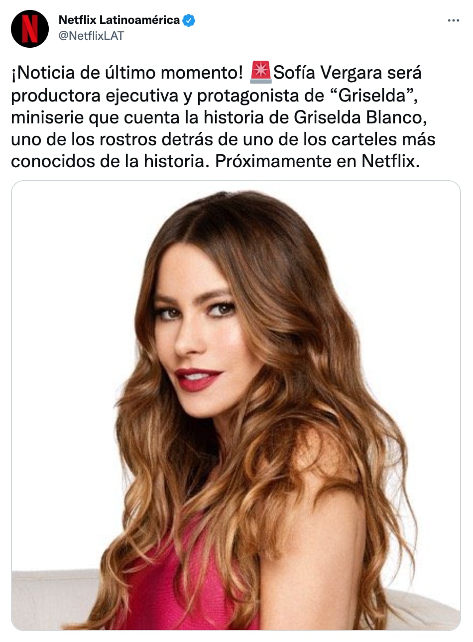 Sofía Vergara interpretará a Griselda Blanco para Netflix
