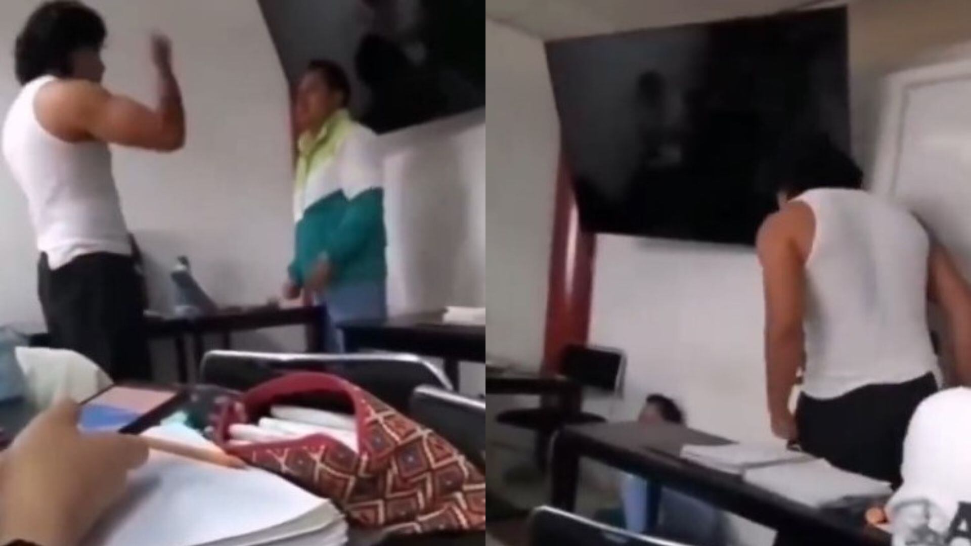 El video del alumno que golpeó a maestro de la Universidad Politécnica de Tulancingo y lo dejó en el piso