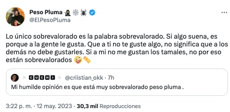 Peso Pluma no soportó que lo llamaran sobrevalorado