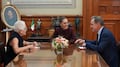 Sheinbaum se reúne con Niall Ferguson en Palacio Nacional