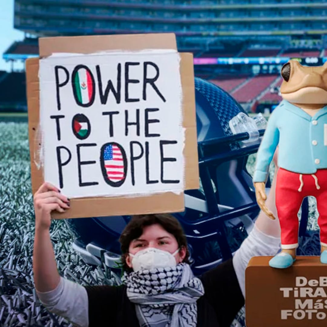 El sapo concho de Bad Bunny se usa en protestas anti-ICE antes del Super Bowl 2026