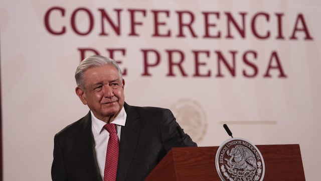 Andrés Manuel López Obrador, presidente de México durante conferencia matutina en Palacio Nacional