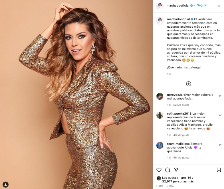 Alicia Machado confirma estar soltera