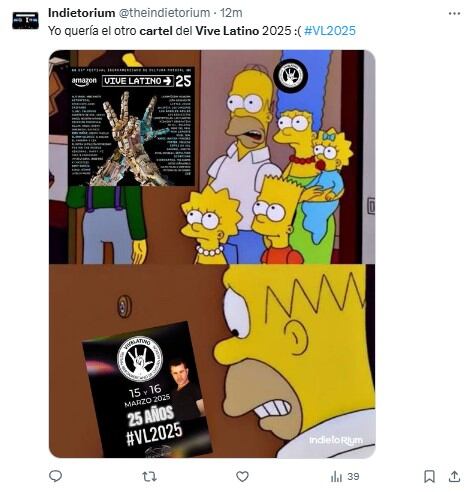 Memes por el cartel del Vive Latino 2025