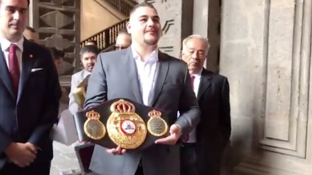Andy Ruiz Jr. en Palacio Nacional