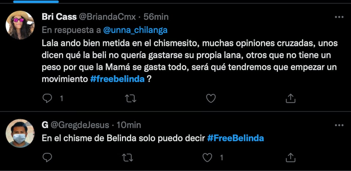 Fans exigen que Belinda sea libre, tras filtración de Christian Nodal