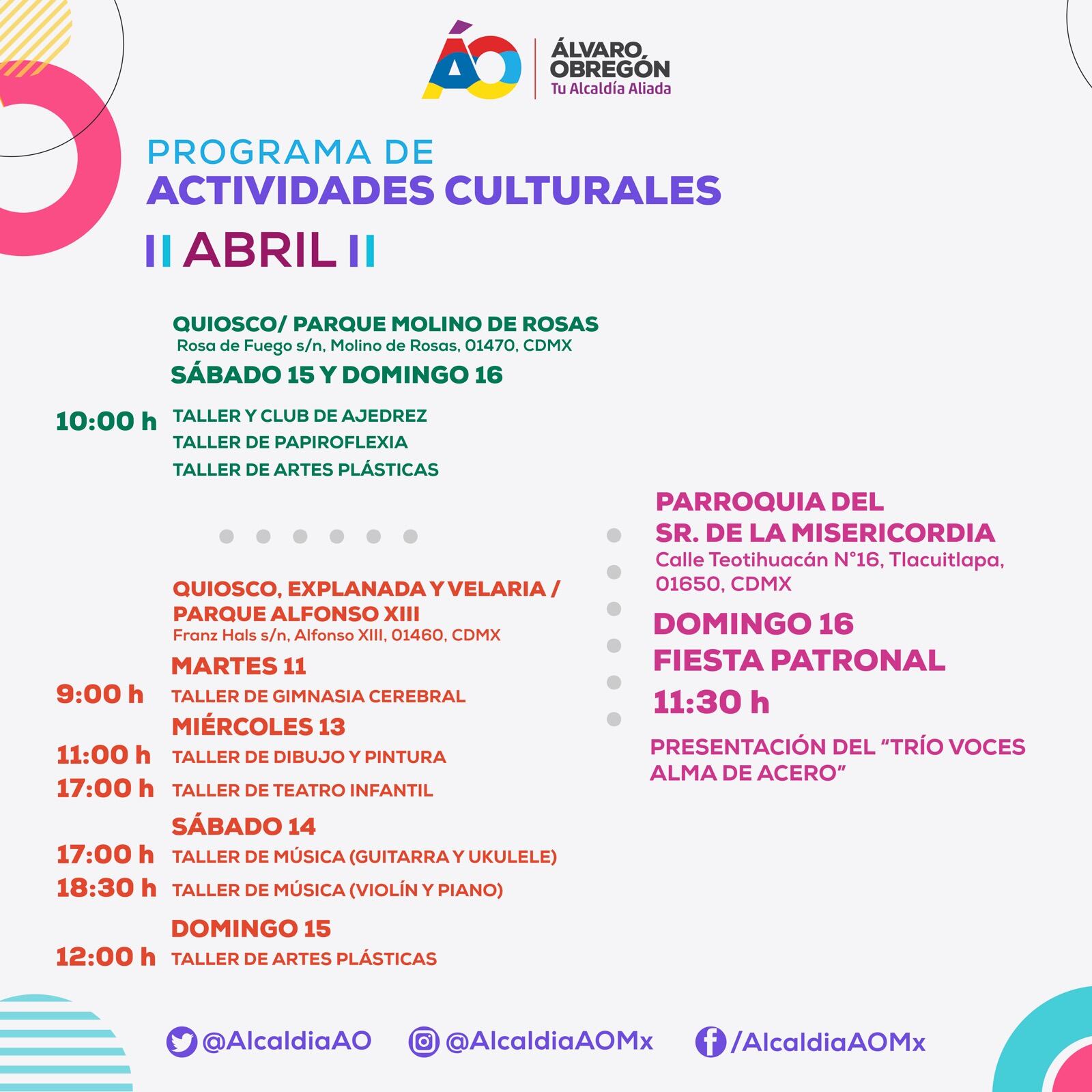 Actividades Álvaro Obregón