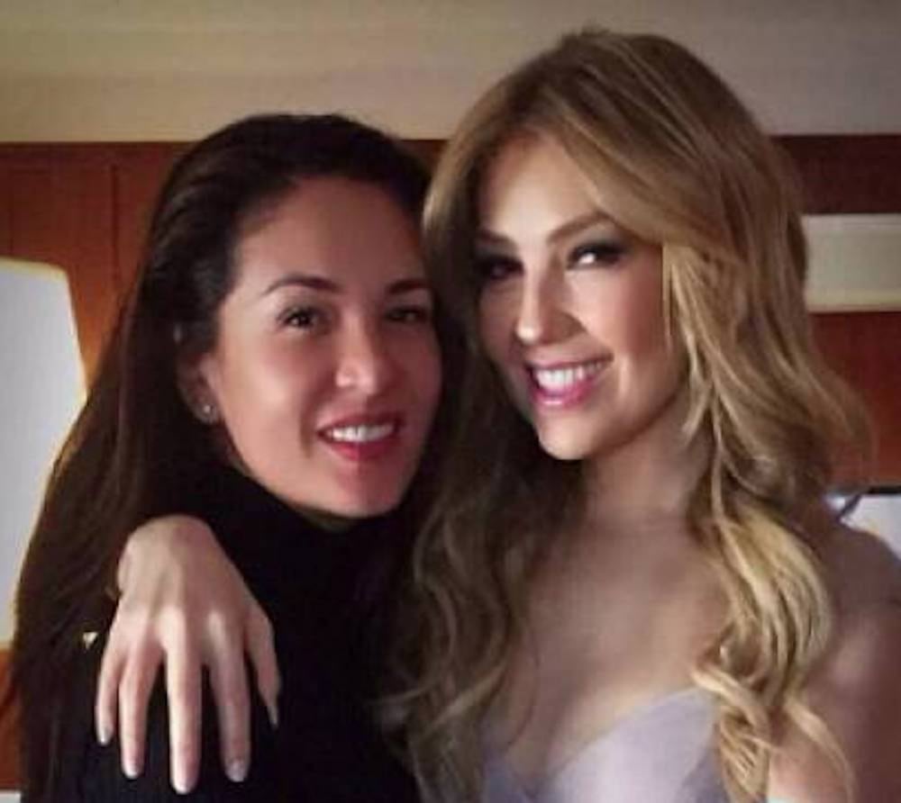 Yolanda Andrade junto a Thalía