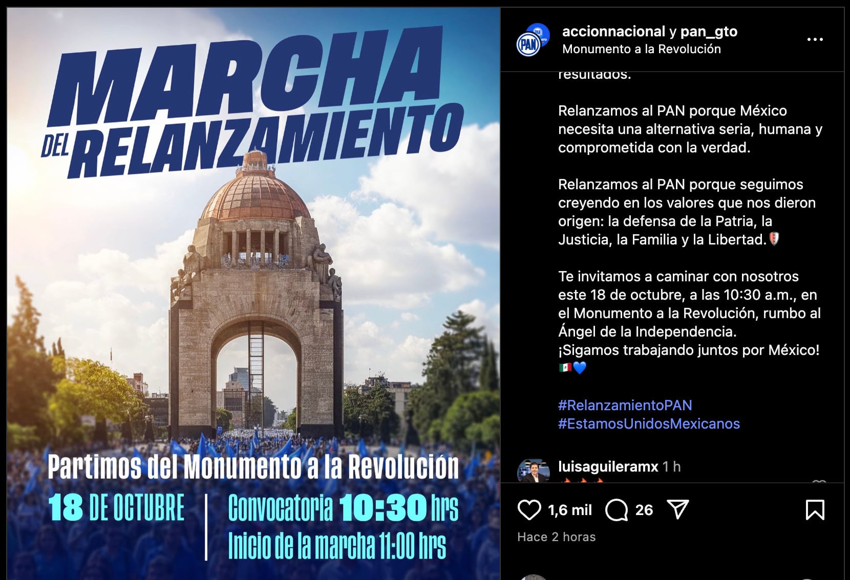PAN convoca a marcha por relanzamiento