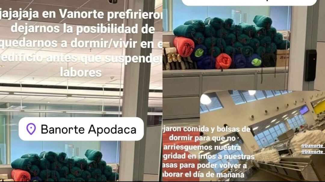 Señalan a Banorte Apodaca por pedir a empleados quedarse a dormir durante durante tormenta tropical Alberto; banco aclara que sucursales no abrieron