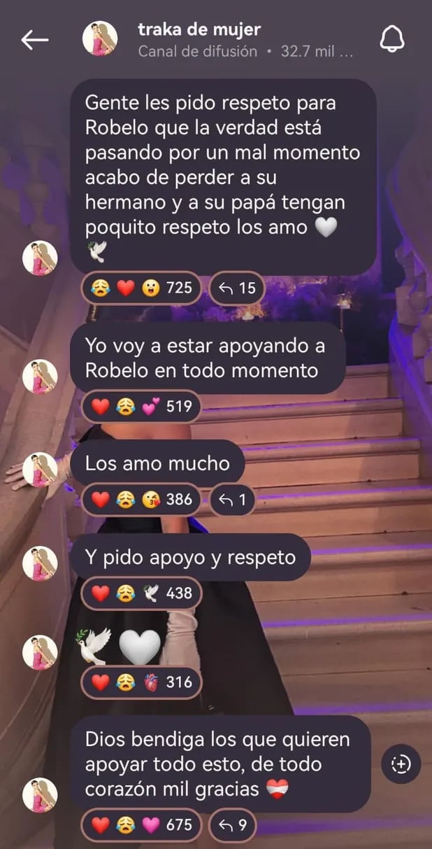La Venenito manda un mensaje a su amigo, Luis Ángel Róbelo