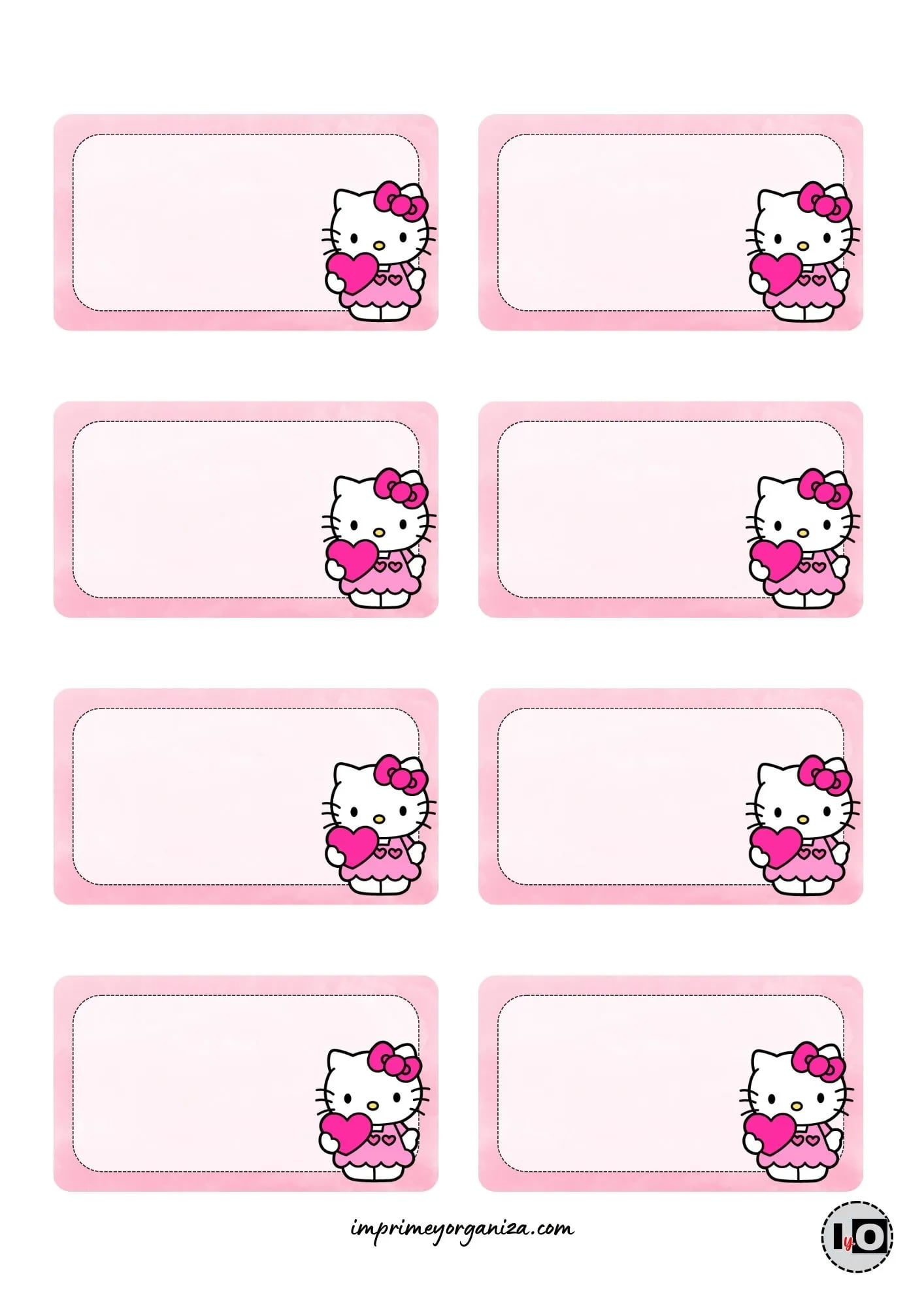 Etiquetas escolares de Hello Kitty para imprimir: 5 bonitas plantillas para el regreso a clases 2024