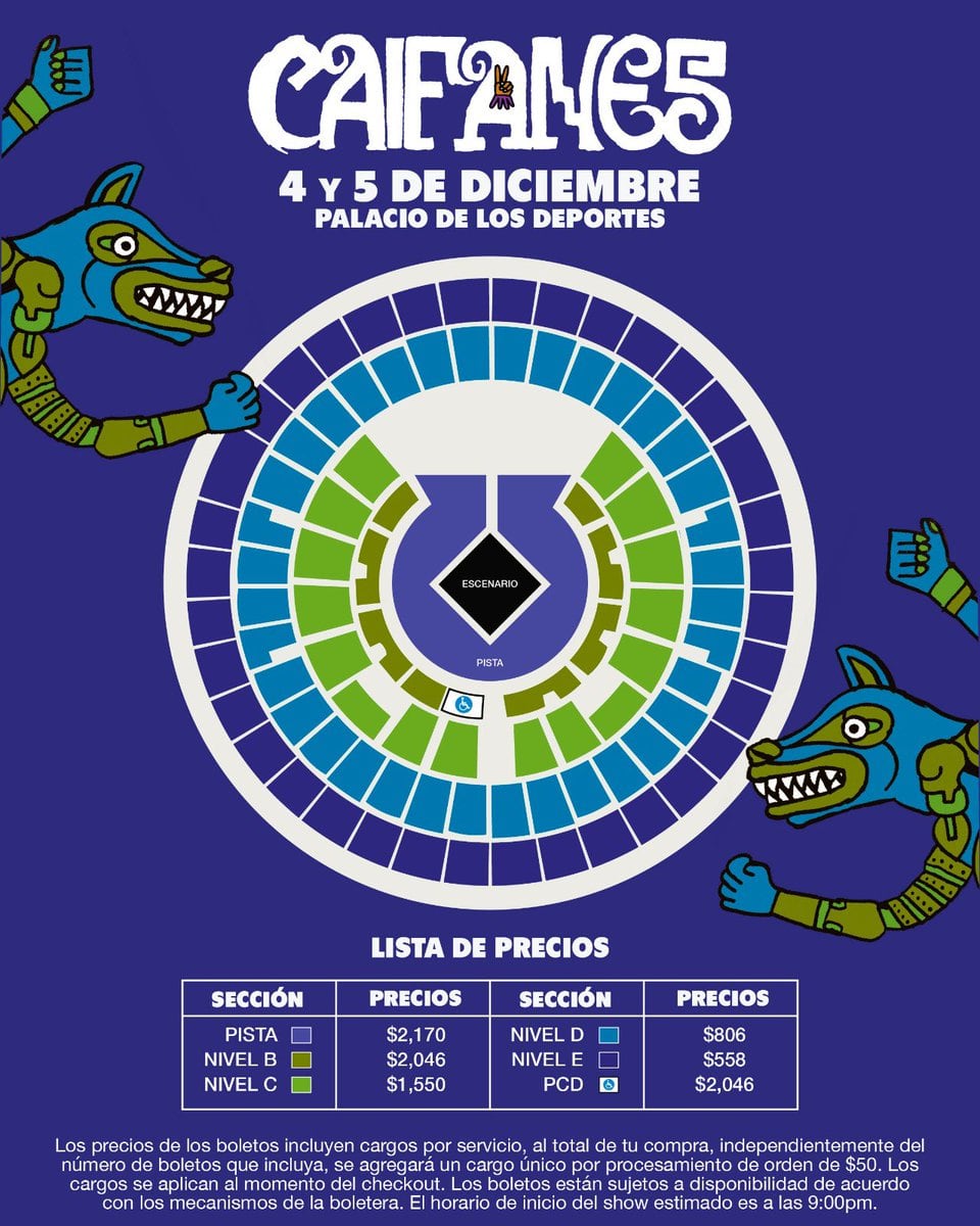 Caifanes en el Palacio de los Deportes show 360: precios de boletos, fecha y preventa